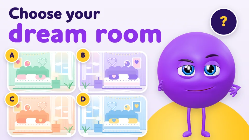 Dream room thumbnail: four drawn rooms to choose from